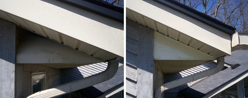 Soffit reprair exclusion before and after
