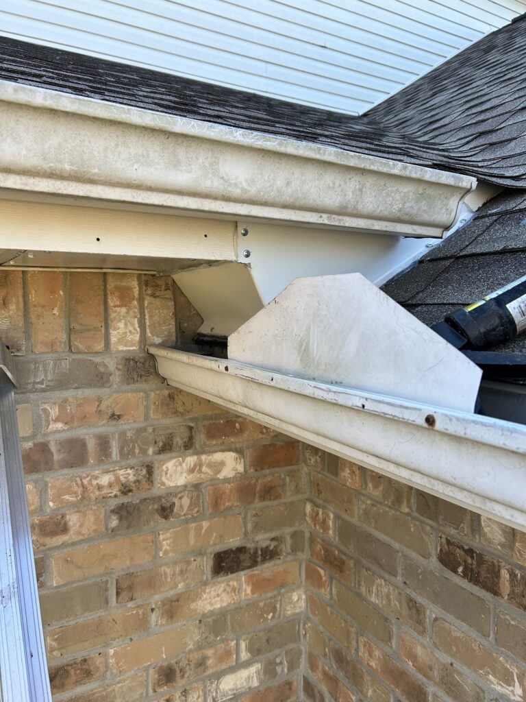 installing raccoon exclusion under roof return
