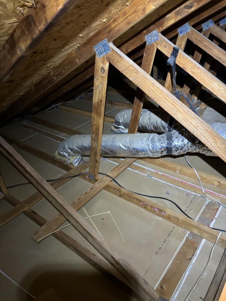 attic restoration during insulation replacement