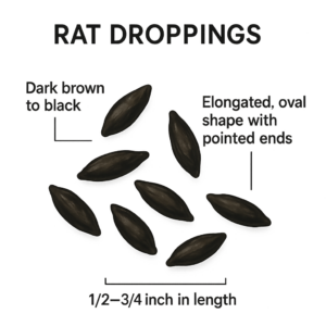 identify rat droppings illustration