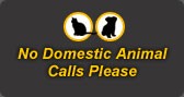 No domestic animal calls please