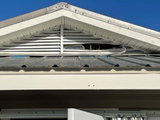 image of Gable Vent Damage by Raccoon