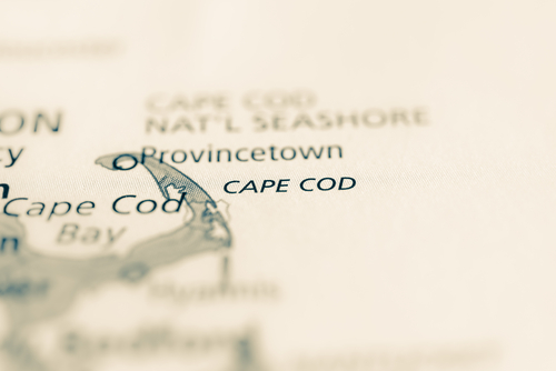 map showing cape cod