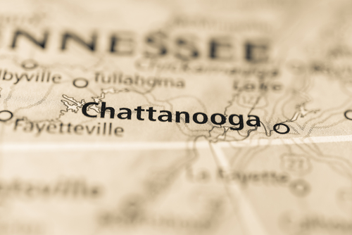 map showing chattanooga
