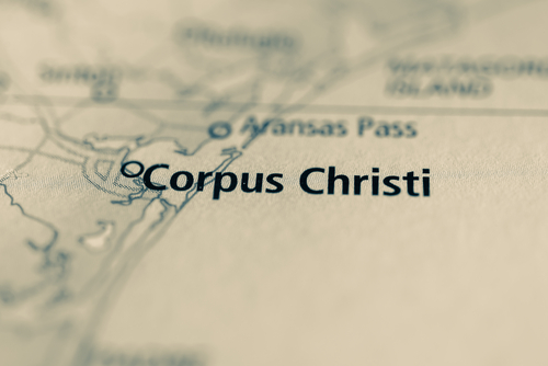 map showing corpus christi