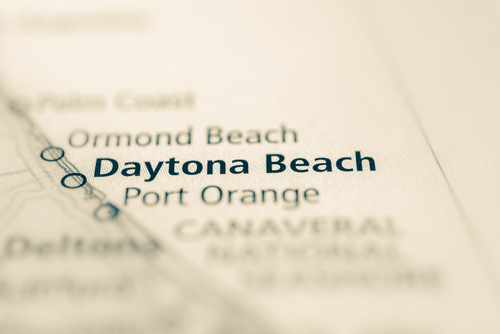 map showing daytona beach