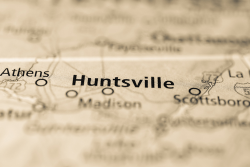 map showing hunstville