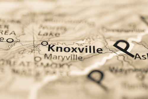 map showing knoxville