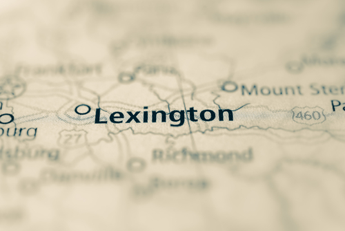 map showing lexington