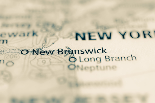 map showing new brunswick
