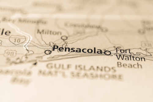 map showing pensacolao