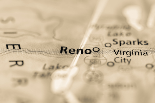 map showing reno