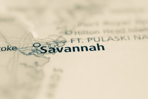 map showing Savannah