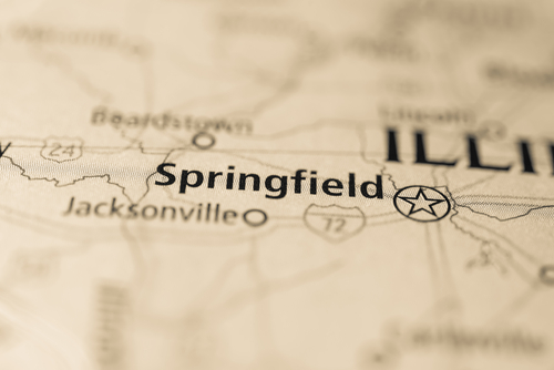 map showing Springfield