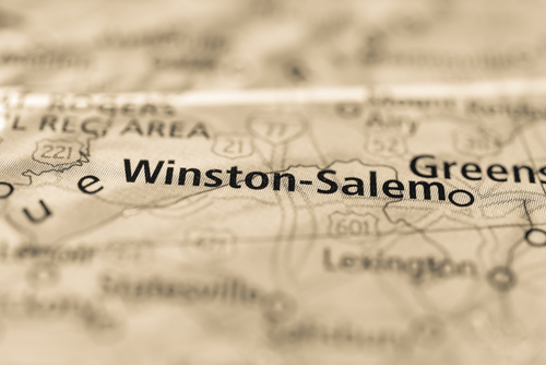 map showing winston-salem