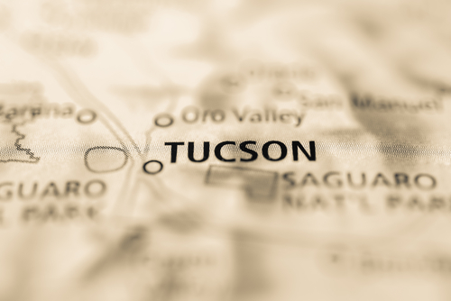map showing tucson